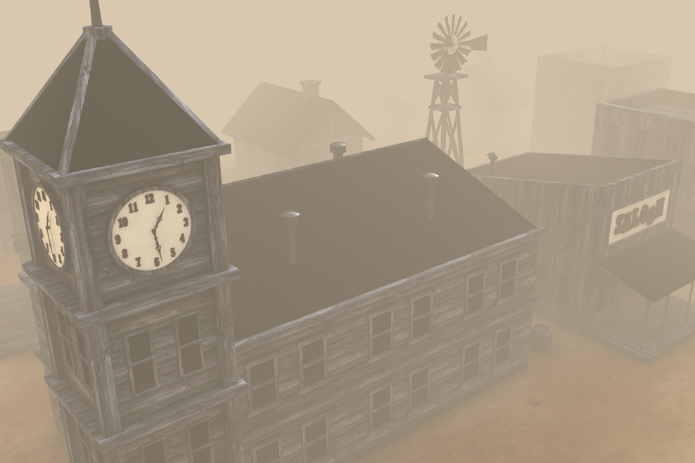 Western Town 3D Rendering