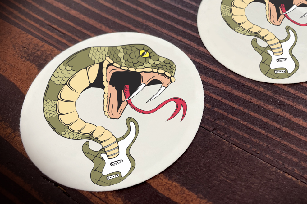 Guitar Hero Sticker Art Concept